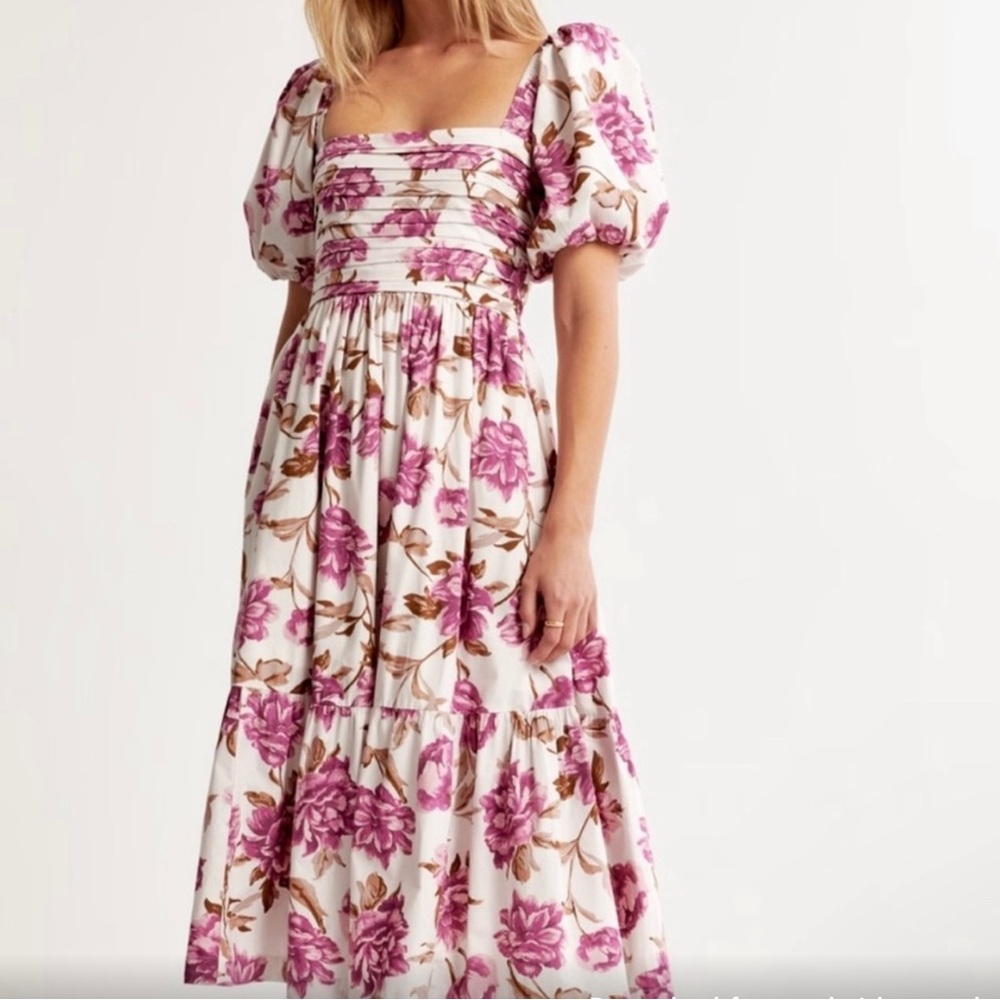 Abercrombie and Fitch Emerson Poplin Midi Dress